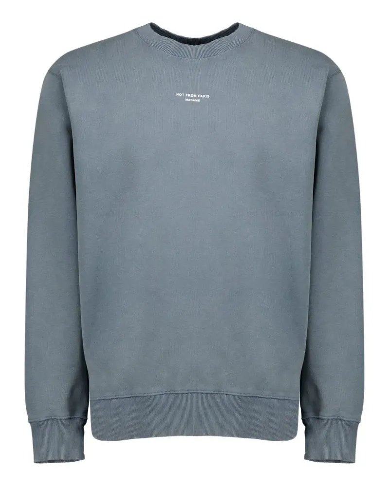 Drôle de Monsieur slogan-print sweatshirt - Blau Blau