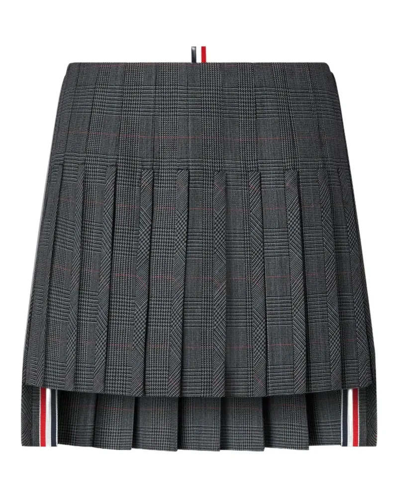 Thom Browne Falten-Minirock mit hohem Bund - Grau Grau