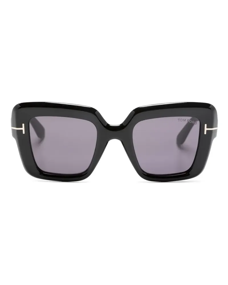 Tom Ford Eckige Esme Sonnenbrille - Schwarz Schwarz