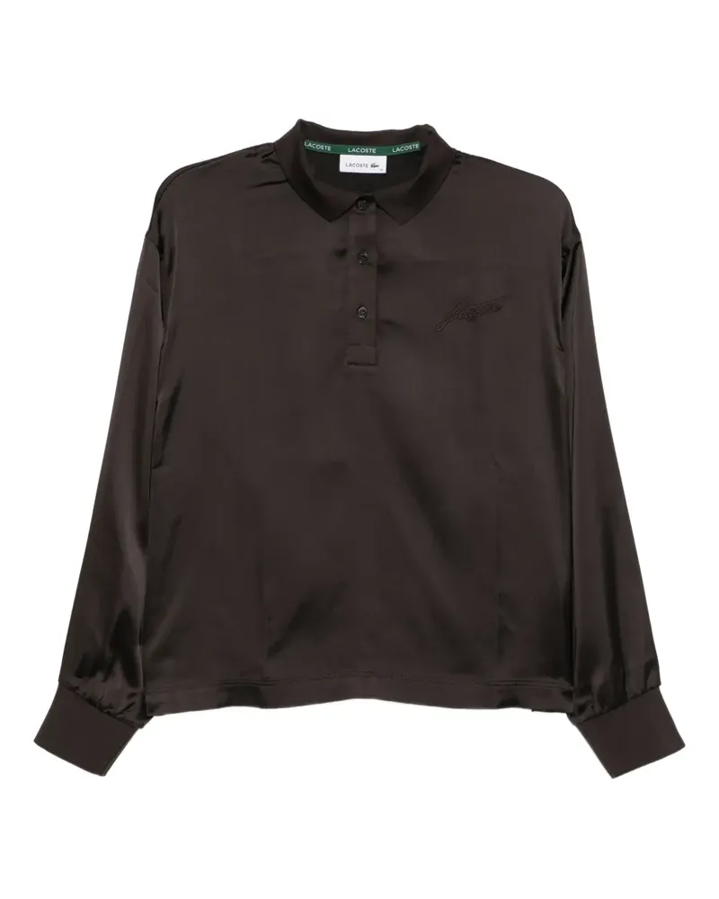 Lacoste Poloshirt mit Logo-Stickerei - Braun Braun