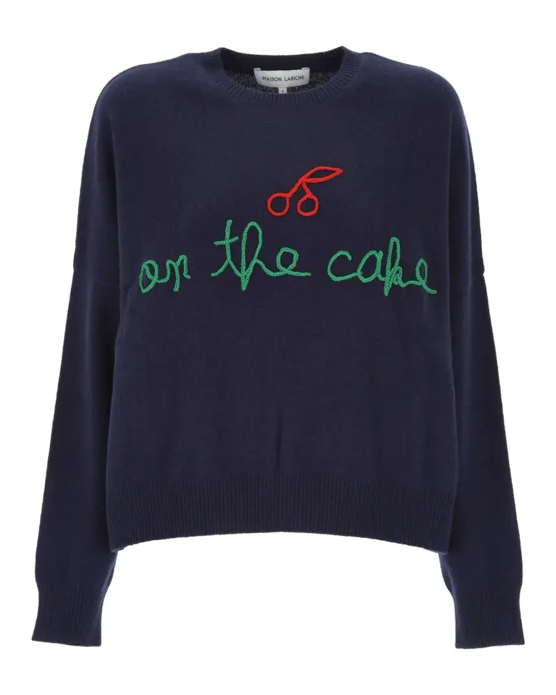 Maison Labiche Buzelin embroidered crew-neck sweater - Blau Blau