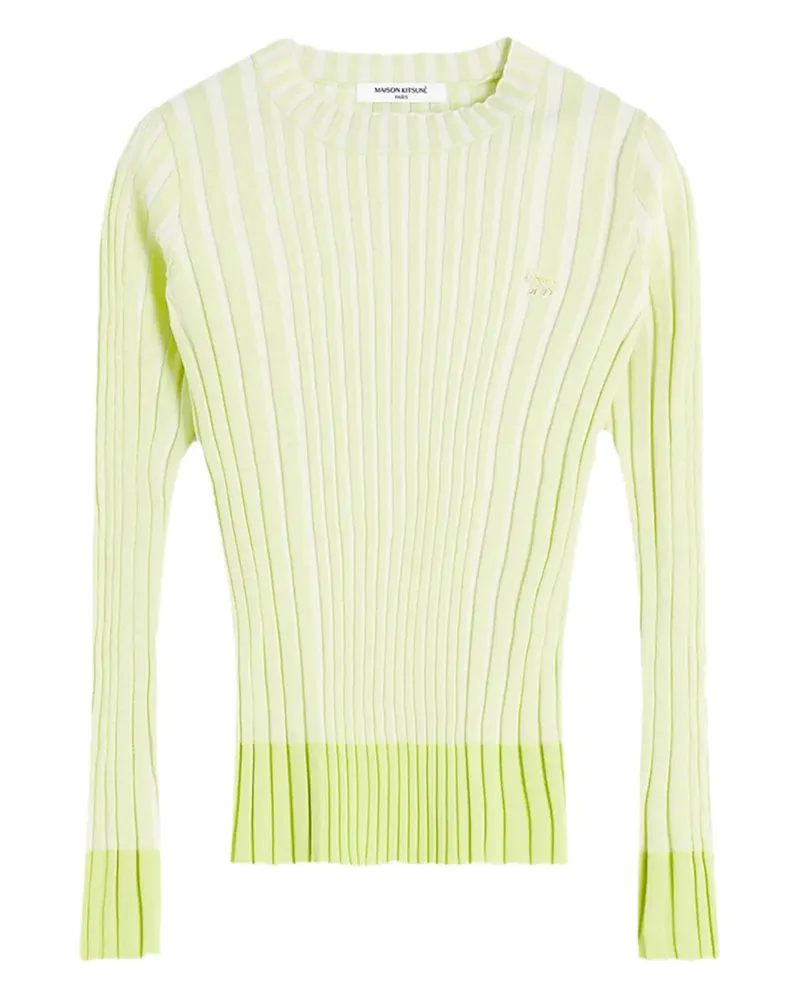 Kitsuné striped logo knitwear - Gelb Gelb