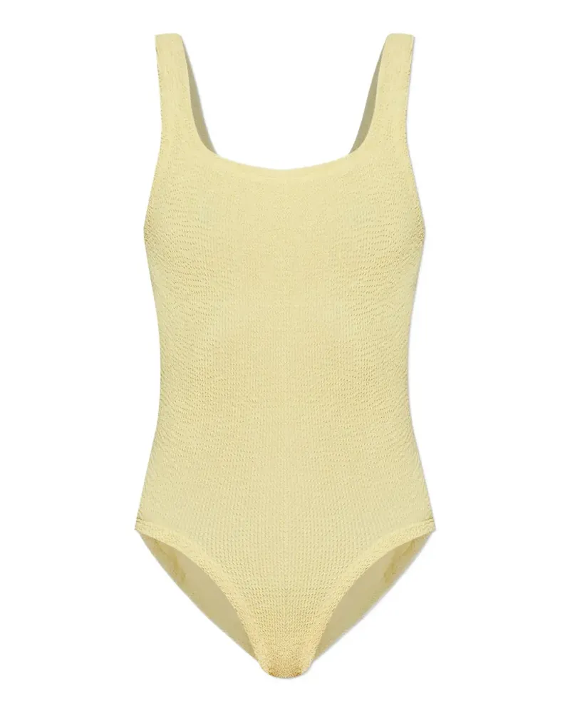 Hunza G Badeanzug mit eckigem Ausschnitt - Gelb Gelb