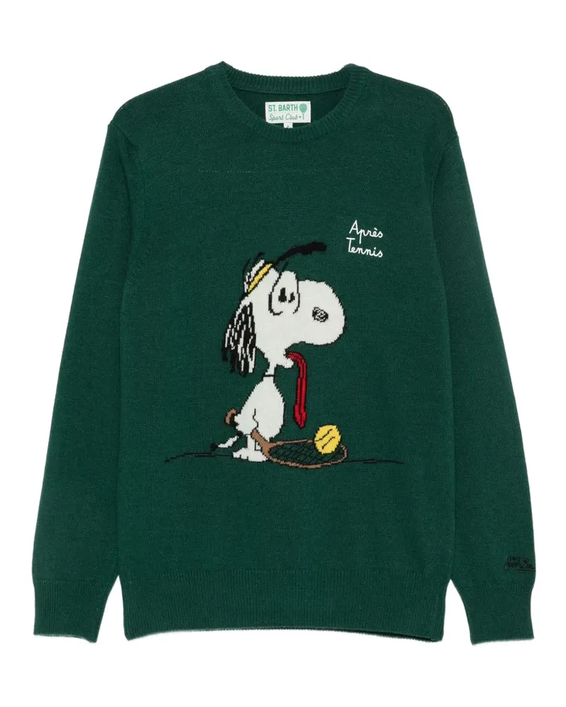 MC2 Saint Barth Pullover aus Wolle mit Snoopy-Stickerei - Grün Grün