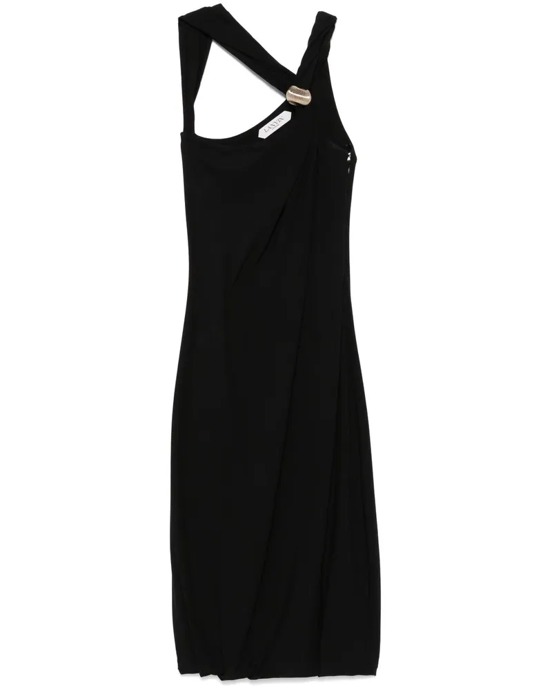 Lanvin Midikleid aus geflochtenem Jersey - Schwarz Schwarz