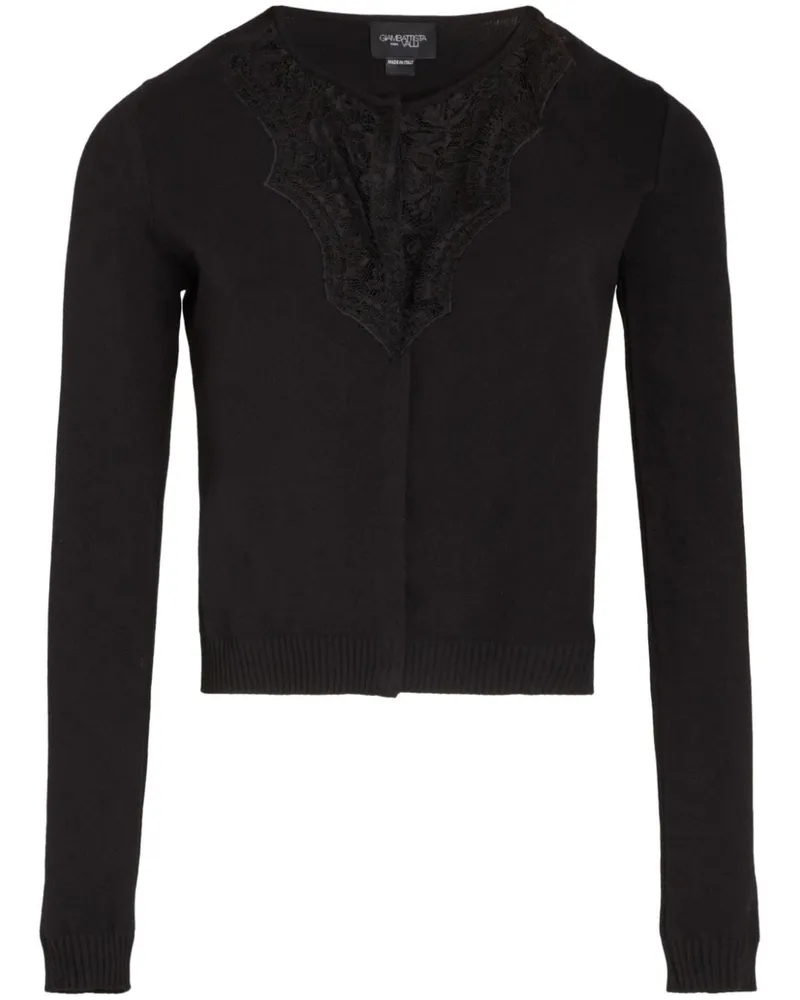 Giambattista Valli Cardigan mit Spitzendetail - Schwarz Schwarz