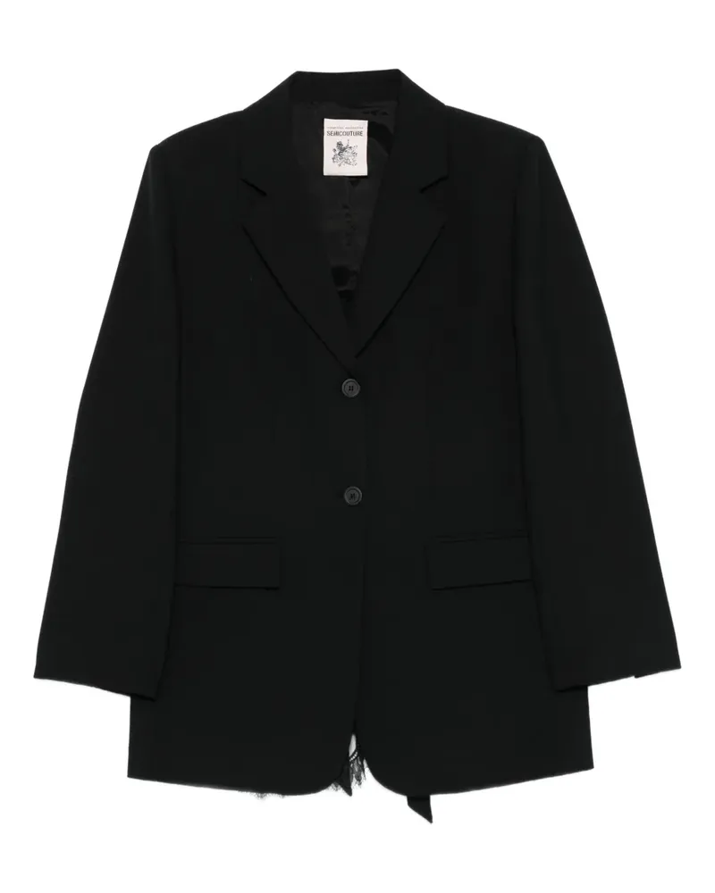 Semicouture Jacke mit Spitzenbesatz - Schwarz Schwarz