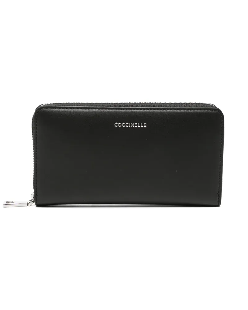 Coccinelle logo-plaque zip-around wallet - Schwarz Schwarz