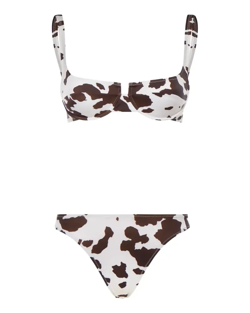 MC2 Saint Barth cow-print bikini - Weiß Weiß