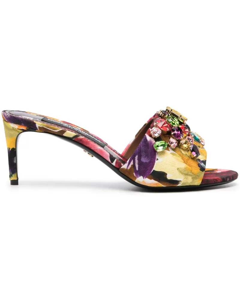 Dolce & Gabbana Mules mit Schmuckverzierung 70mm - Schwarz Schwarz