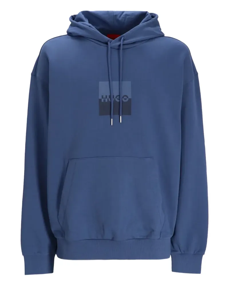 HUGO BOSS Hoodie mit Logo-Print - Blau Blau