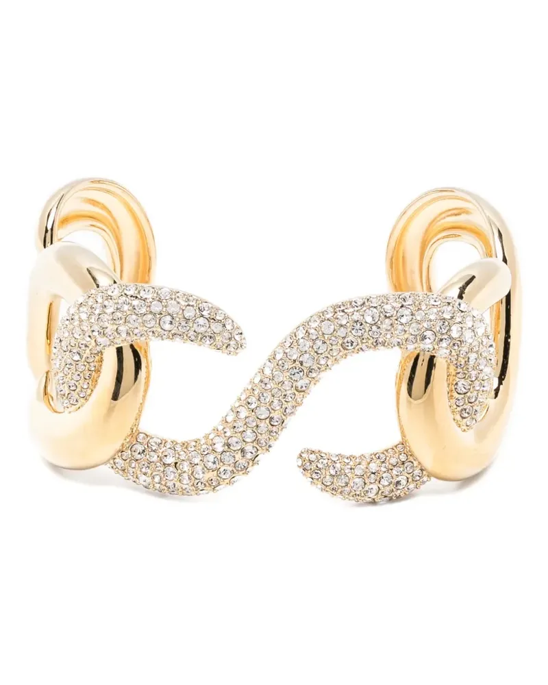 Swarovski Dextera crystal-embellishment cuff bracelet - Gold Gold