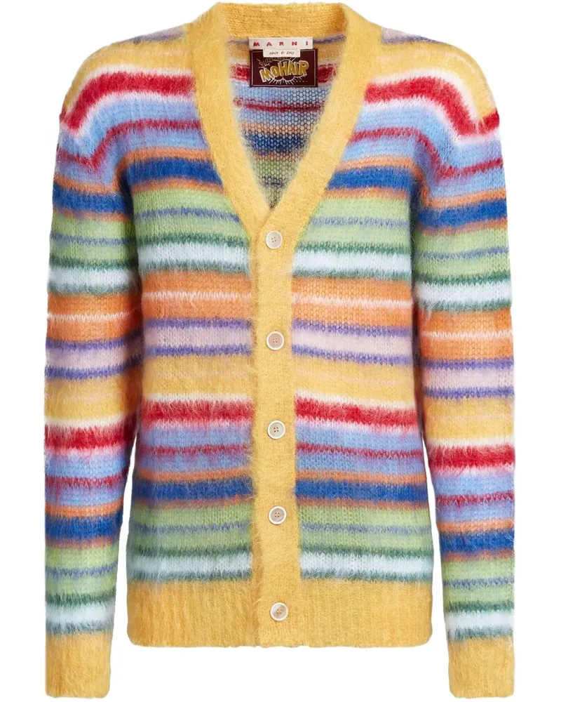 Marni Gestreifter Cardigan - Gelb Gelb