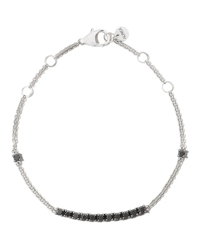 Alinka 18kt 'Riviera' Weißgoldarmband - Schwarz Schwarz