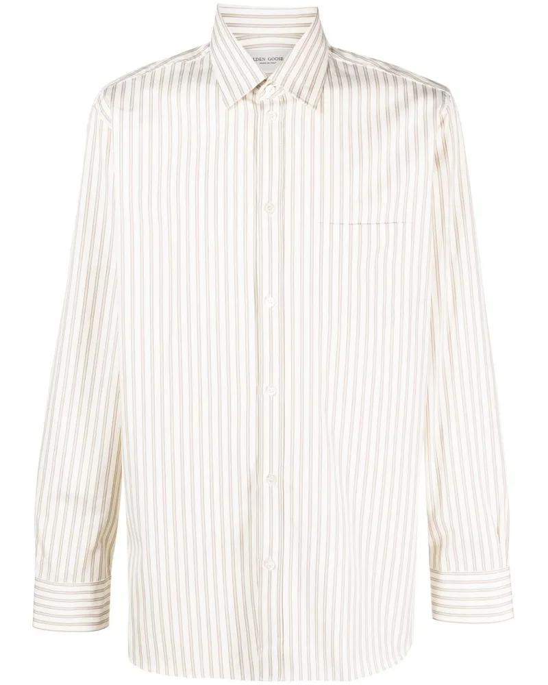 Golden Goose Gestreiftes Hemd - Nude Nude