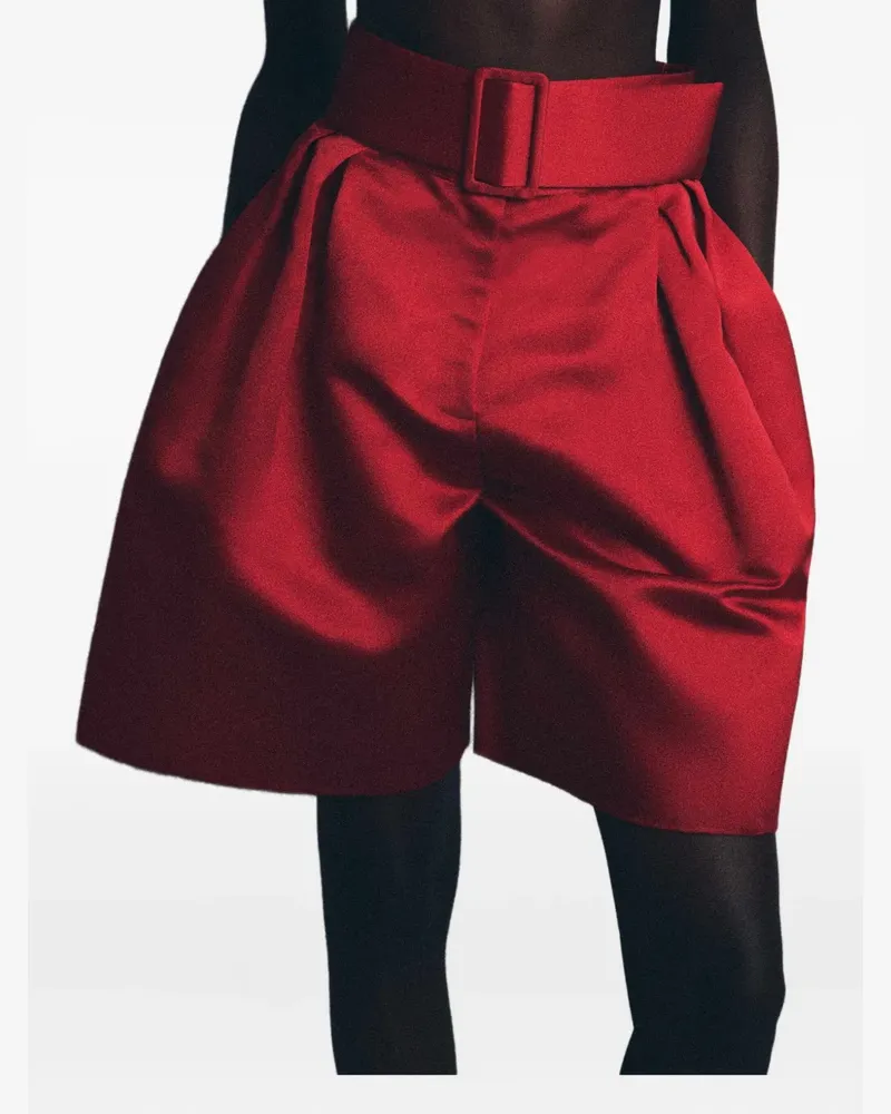 Rosie Assoulin Bundfaltenshorts mit Gürtel - Rot Rot