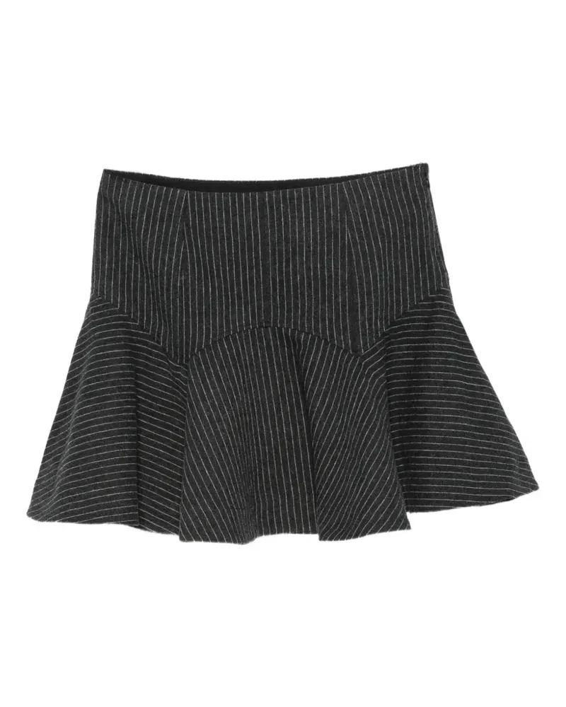 Ganni pinstripe mini skirt - Grau Grau