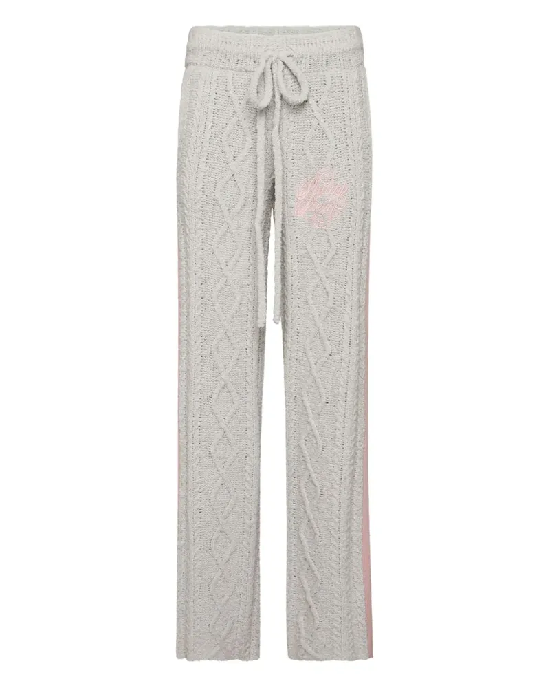 Philipp Plein Joggingshorts mit Zopfmuster - Grau Grau