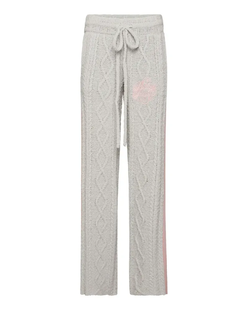 Philipp Plein Joggingshorts mit Zopfmuster - Grau Grau