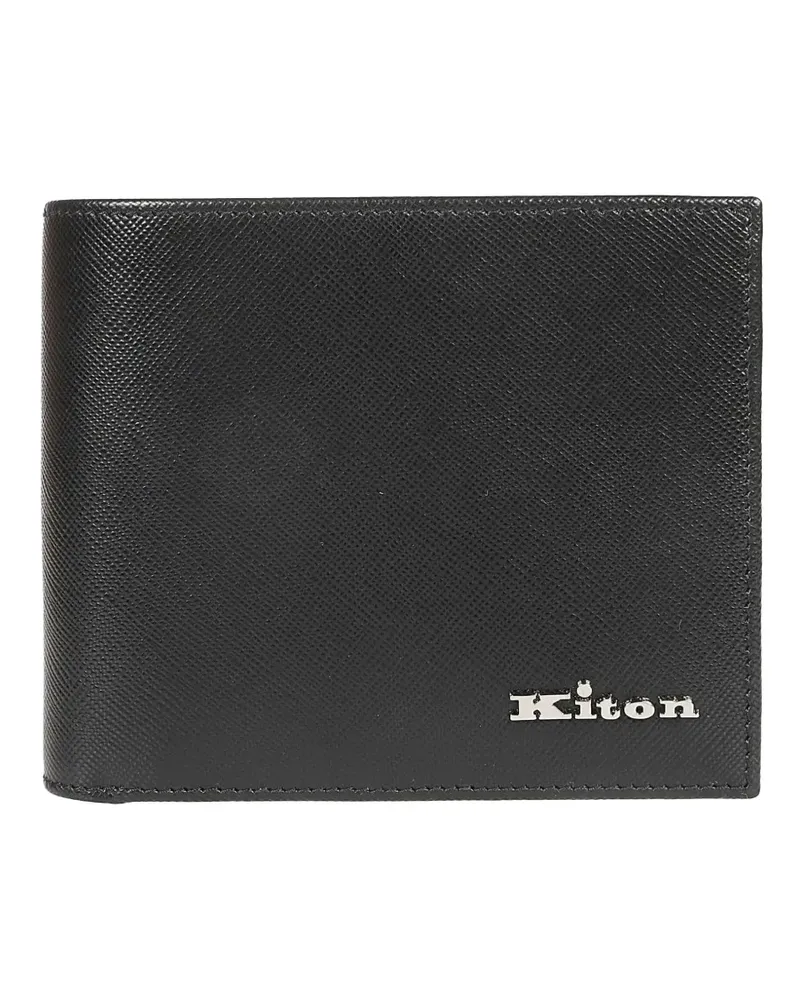 Kiton leather wallet - Schwarz Schwarz