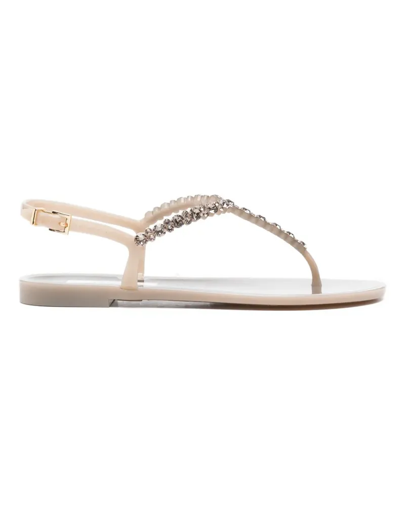 Menghi crystal-embellished sandals - Nude Nude