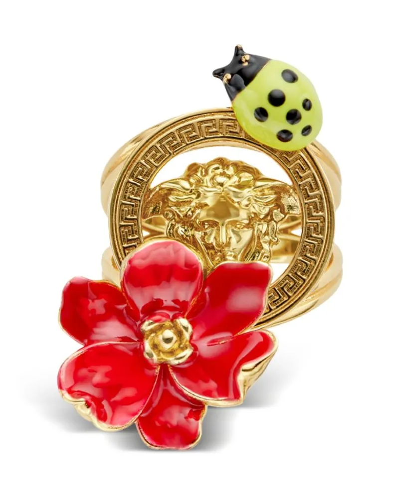 Versace Strawberry Garden Ring - Gold Gold