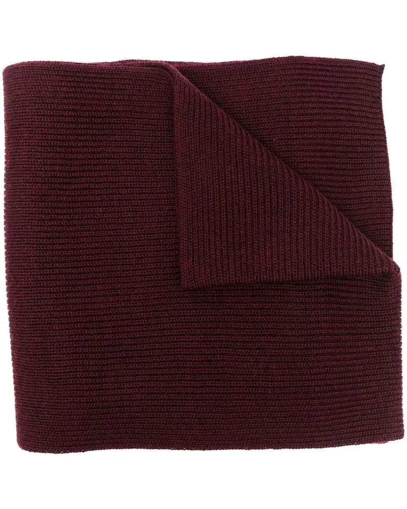 Ralph Lauren Gerippter Schal mit Logo-Stickerei - Rot Rot