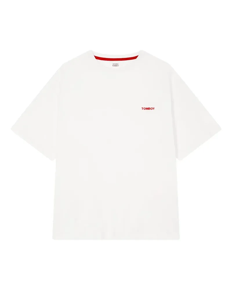 STUDIO TOMBOY T-Shirt mit Logo-Print - Weiß Weiß