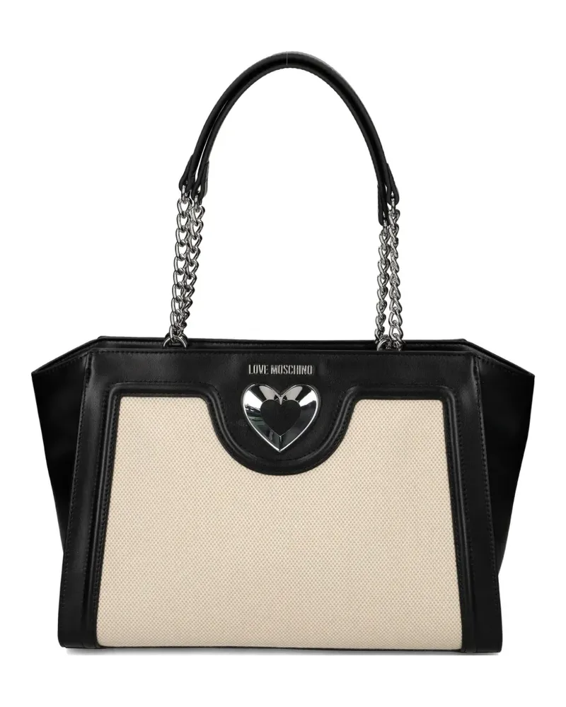 Moschino Tote Bag aus Canvas - Schwarz Schwarz