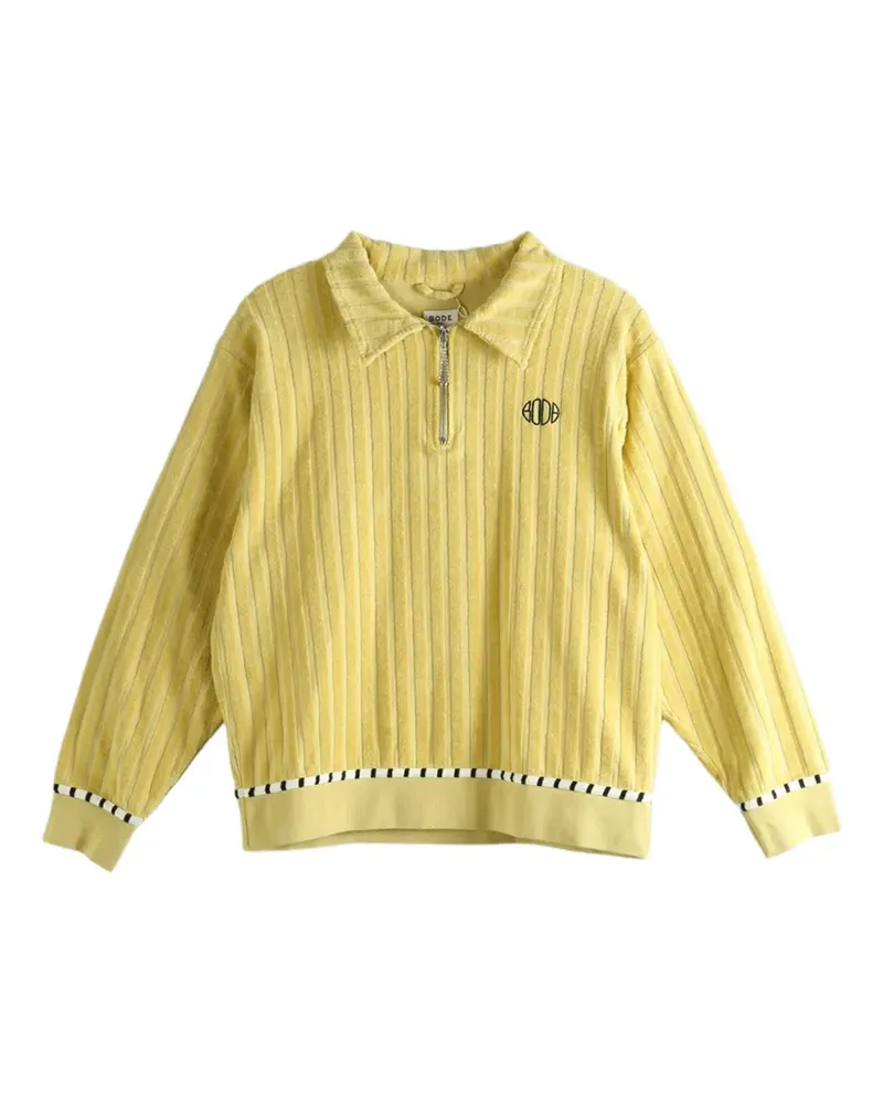 BODE Croquet Ground quarter-zip sweater - Gelb Gelb