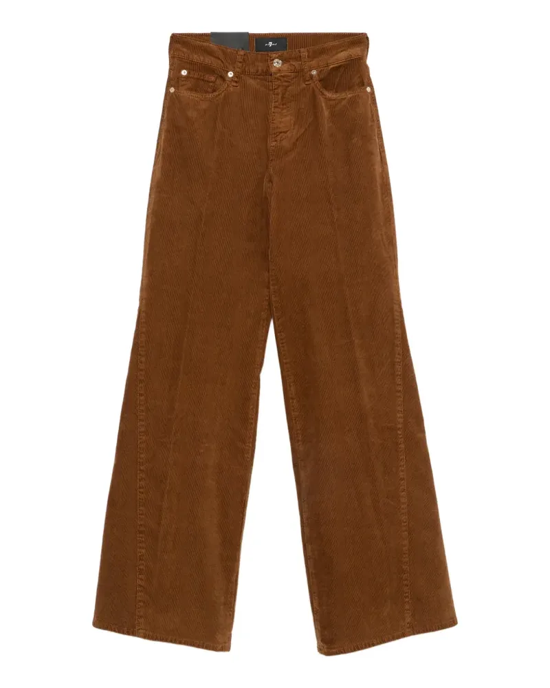 7 for all mankind Lotta Hose mit Cordoptik - Braun Braun