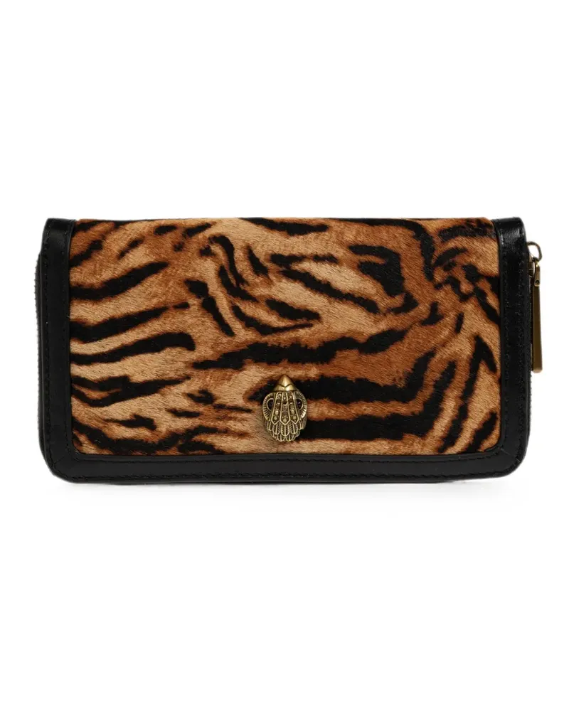 Kurt Geiger Shoreditch Portemonnaie mit Tiger-Print - Braun Braun