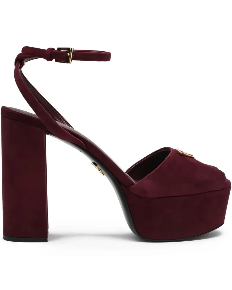 Prada Pumps mit Logo-Schild 115mm - Braun Braun