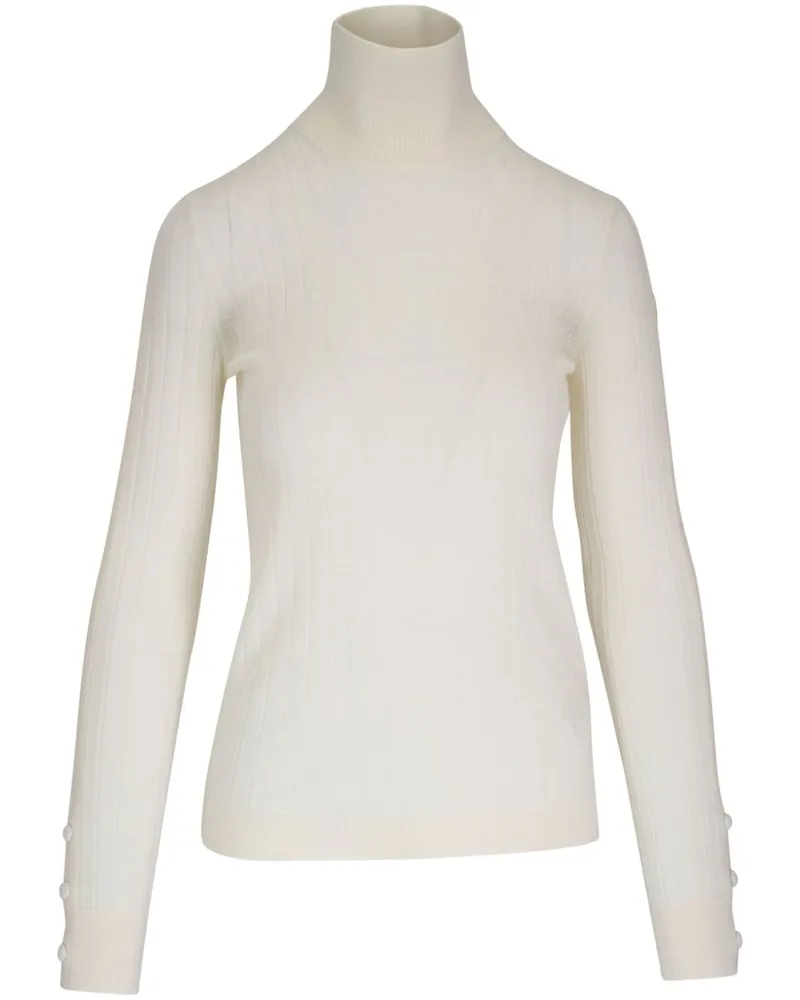 Moncler Gerippter Strickpullover - Weiß Weiß