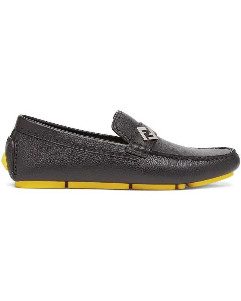 Fendi Loafer mit FF-Logo - Schwarz Schwarz
