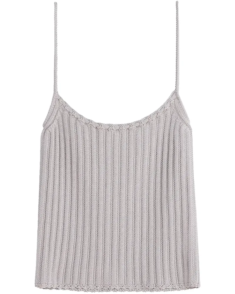 Lanvin Geripptes Strickoberteil - Grau Grau