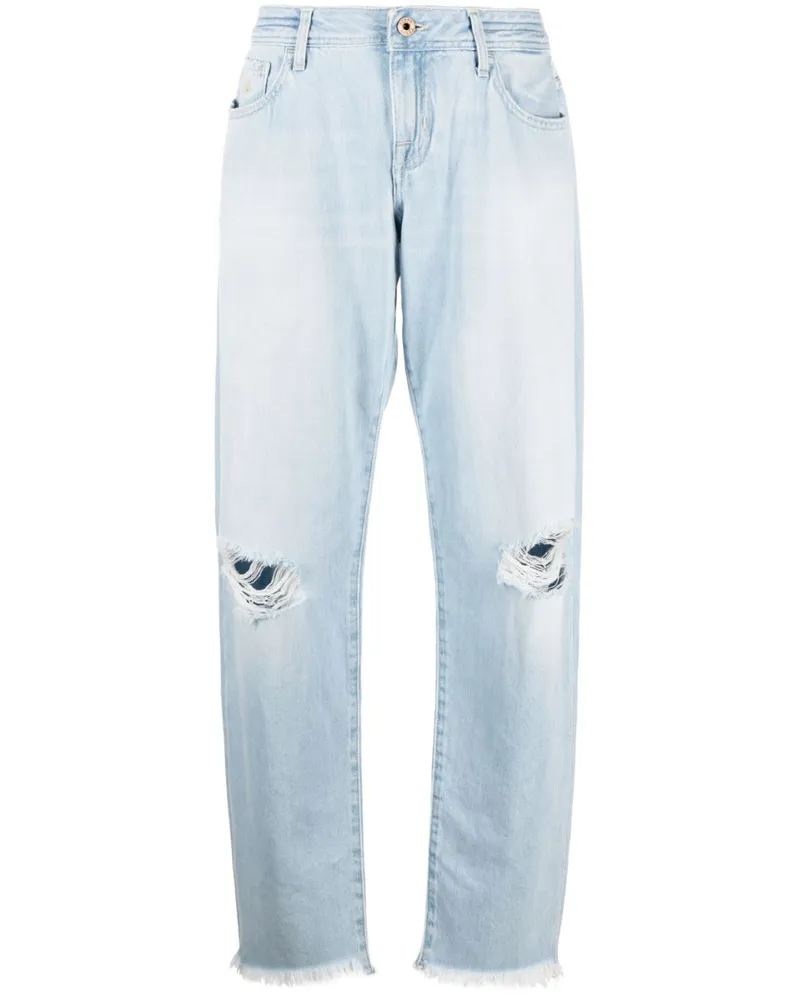 Jacob Cohën Jeans in Distressed-Optik - Blau Blau
