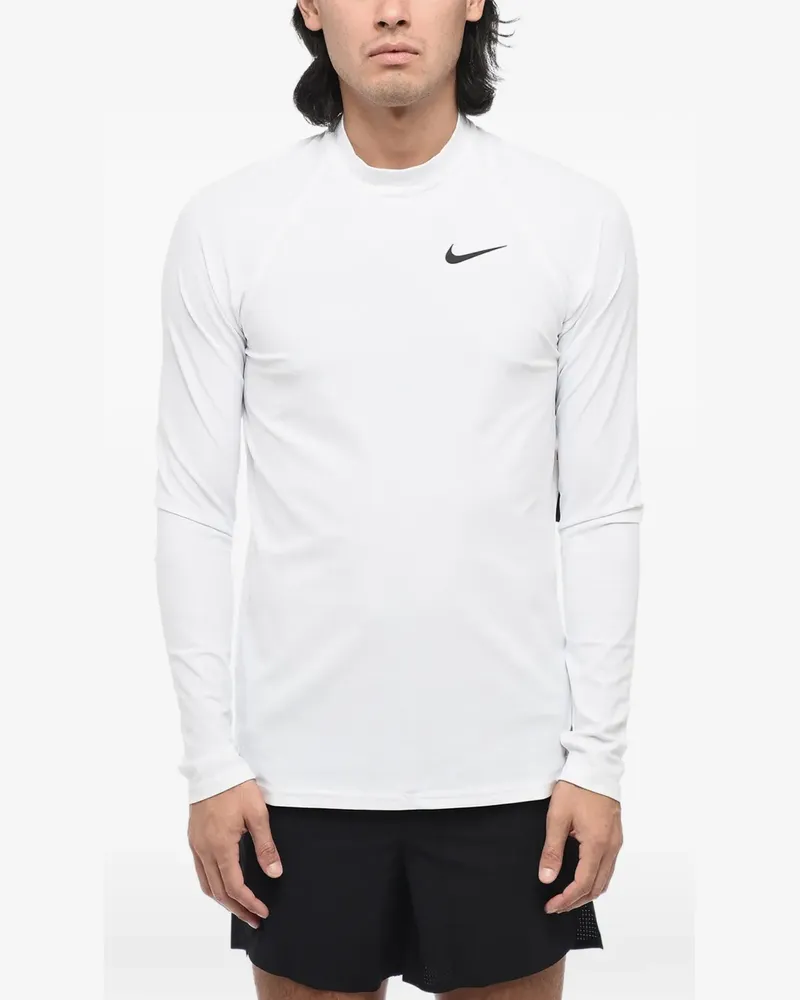 Nike Swim Whitewater Langarmshirt mit Rashguard - Weiß Weiß