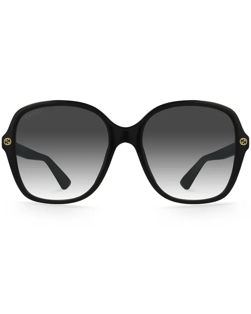 Gucci Sonnenbrille im Oversized-Look - Schwarz Schwarz