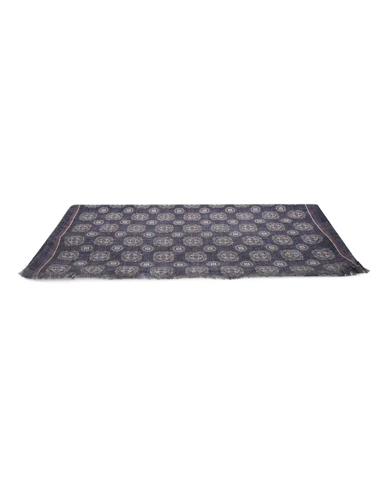 Dell'oglio Schal mit geometrischem Print - Blau Blau