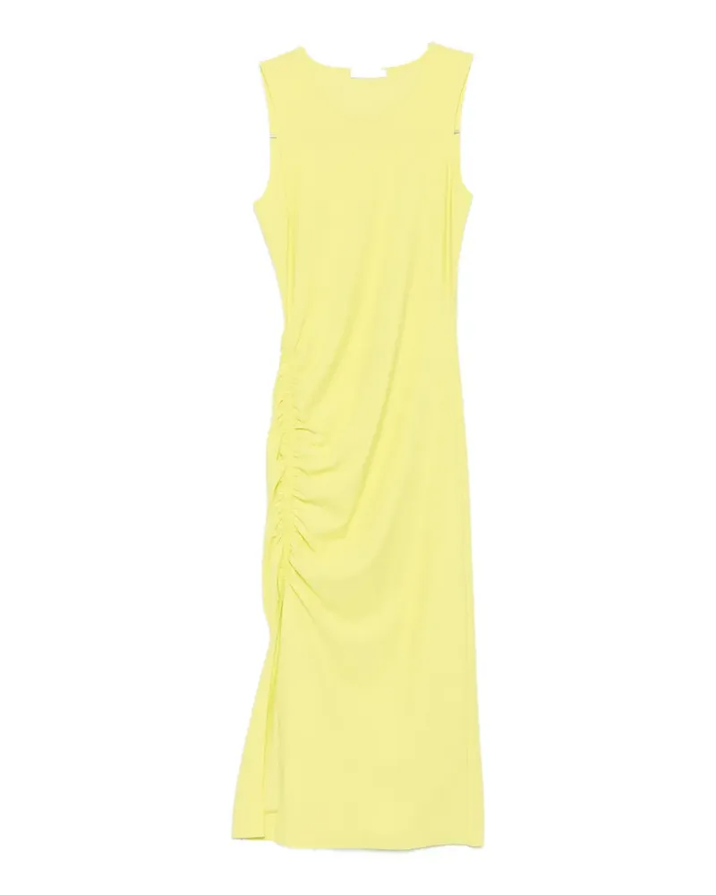 Patrizia Pepe midi ruched dress - Gelb Gelb