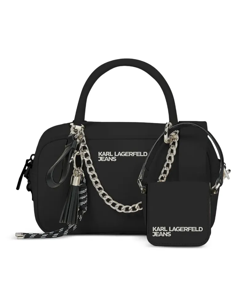 Karl Lagerfeld Handtasche mit Logo-Schild - Schwarz Schwarz