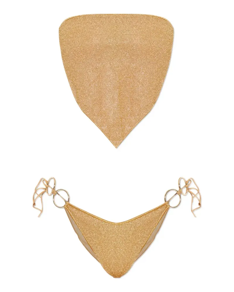 Oséree ring-detail bikini - Gold Gold