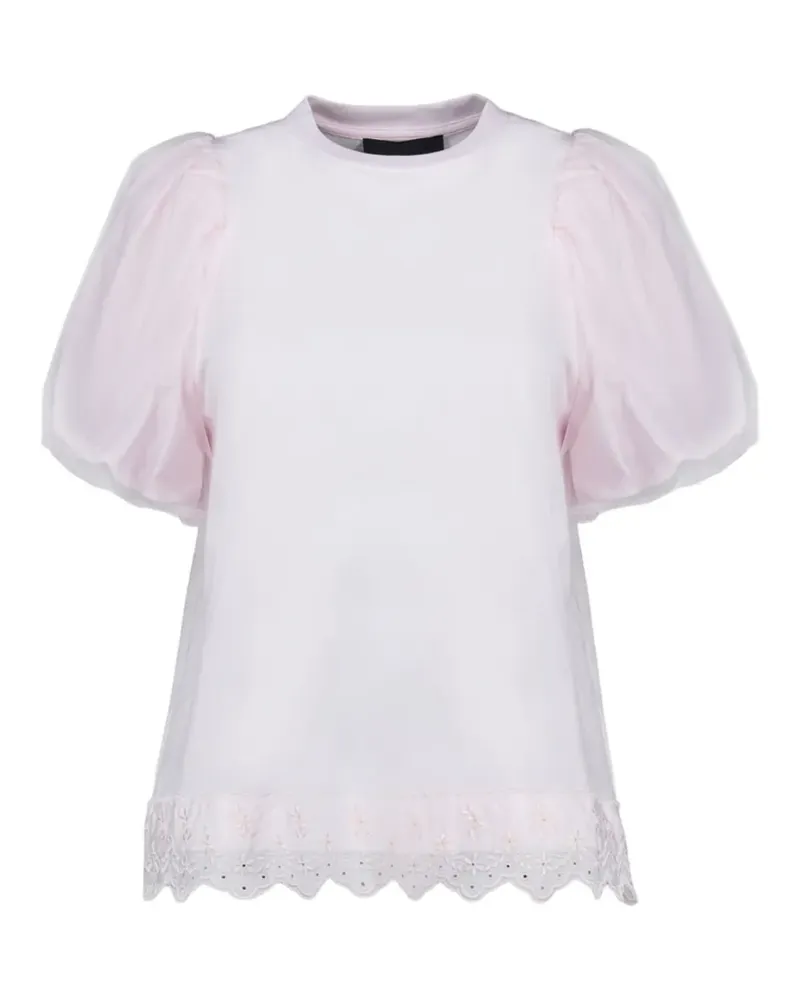 Simone Rocha puff-sleeve lace T-shirt - Rosa Rosa