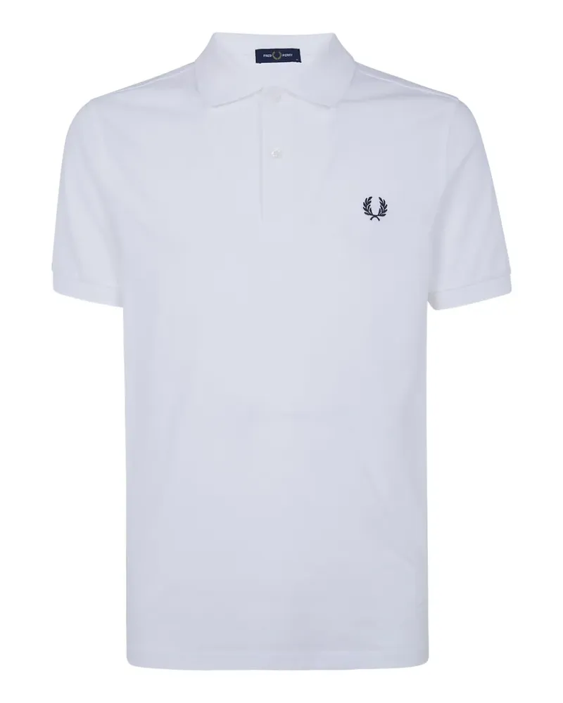 Fred Perry logo-embroidered polo shirt - Weiß Weiß