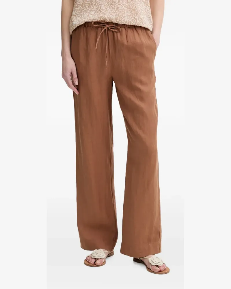 Marc O'Polo drawstring wide-leg cotton trousers - Braun Braun