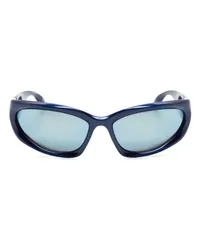 Balenciaga Sonnenbrille mit ovalem Gestell Blau