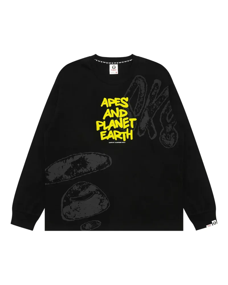 BAPE Klassisches Langarmshirt - Schwarz Schwarz