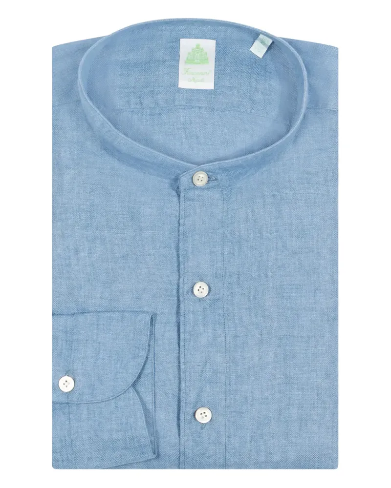 Finamore 1925 Klassisches Hemd - Blau Blau