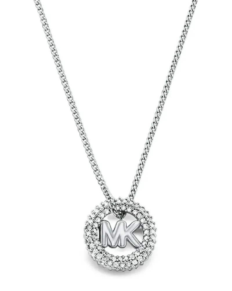 Michael Kors Halskette mit Pavé-Anhänger - Silber Silber